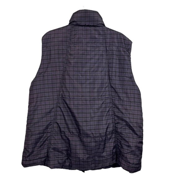 Avenue Womens Puffer Vest Purple Black Plaid Pockets Size 22/24 - Picture 6 of 11